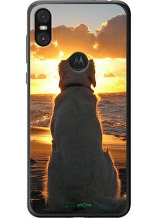 Чохол на motorola one захід і собака "3966u-1589-2448"