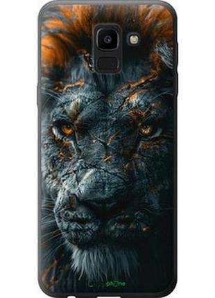 Чехол на samsung galaxy j6 2018 пламенный лев "6153u-1486-2448"