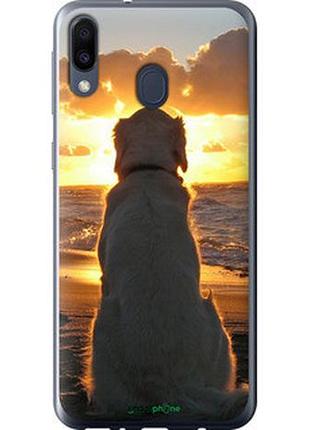 Чехол на samsung galaxy m20 закат и собака "3966t-1660-2448"