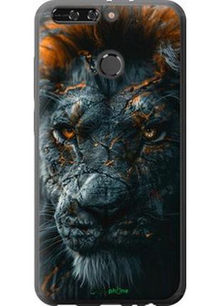Чехол на huawei honor v9 / honor 8 pro пламенный лев "6153u-1246-2448"