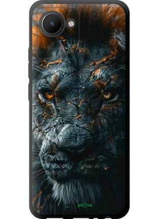 Чехол на realme c30 пламенный лев "6153b-2700-2448"