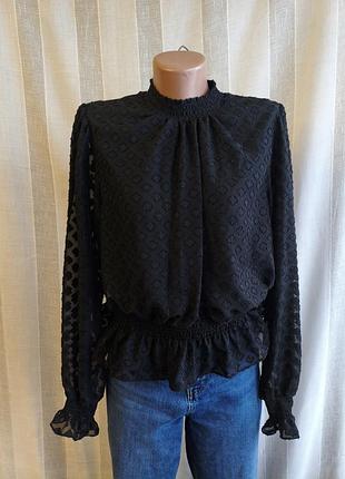 Красивая блуза черная женская l, xl