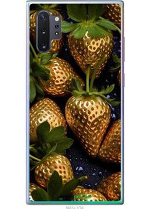 Чехол на samsung galaxy note 10 plus золотая клубника "5637u-1756-2448"