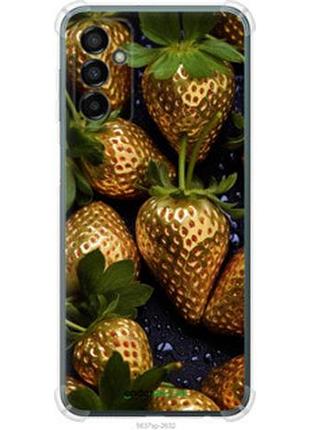 Чехол на samsung galaxy m23 m236b золотая клубника "5637sp-2632-2448"