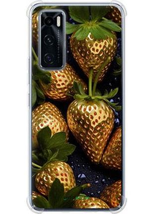 Чехол на vivo v20 se золотая клубника "5637sp-2128-2448"