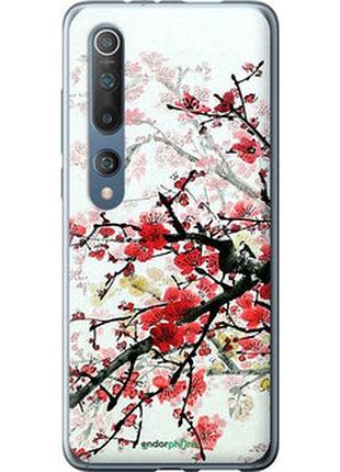 Чехол на xiaomi mi 10 цветущий куст "831u-1860-2448"