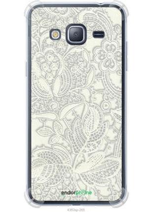 Чехол на samsung galaxy j3 duos (2016) j320h белое кружево "4383sp-265-2448"