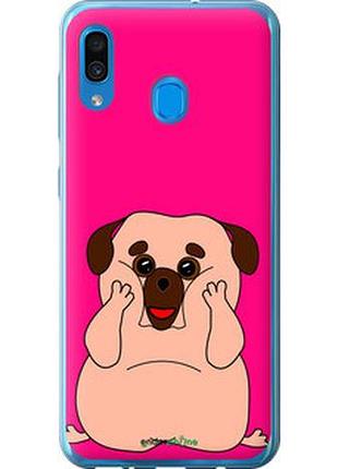 Чехол на samsung galaxy a30 2019 a305f весёлый мопс "4908u-1670-2448"