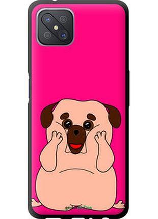 Чехол на oppo reno 4 z весёлый мопс "4908b-2278-2448"