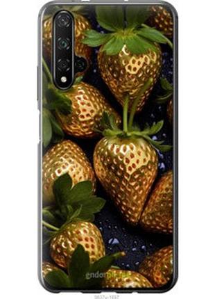 Чехол на huawei honor 20 золотая клубника "5637u-1697-2448"