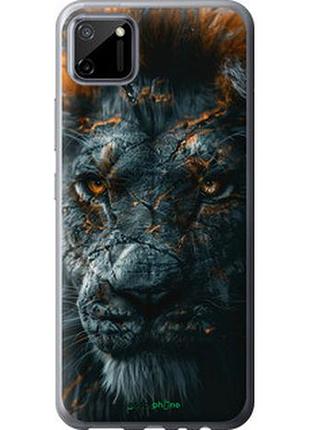 Чехол на realme c11 2020 пламенный лев "6153u-2031-2448"