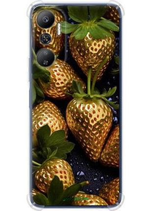 Чехол на infinix hot 20 золотая клубника "5637sp-2966-2448"