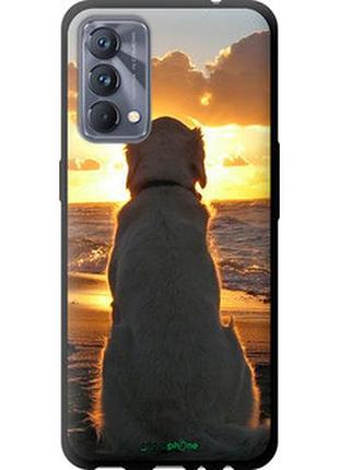 Чехол на realme gt master закат и собака "3966b-2852-2448"