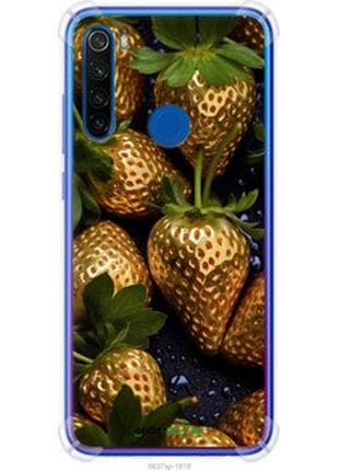 Чехол на xiaomi redmi note 8t золотая клубника "5637sp-1818-2448"