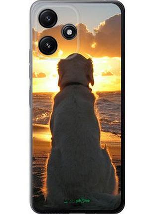 Чехол на xiaomi redmi note 12r закат и собака "3966u-3860-2448"