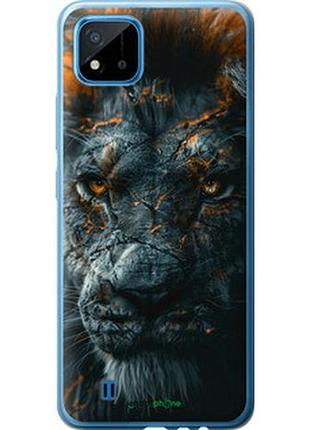 Чохол на realme c11 2021 плам'яний лев "6153u-2485-2448"