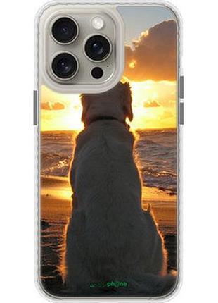 Чехол на iphone 15 pro max закат и собака "3966pm-3098-2448"