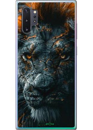 Чехол на samsung galaxy note 10 plus пламенный лев "6153u-1756-2448"