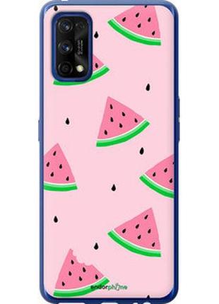 Чехол на realme 7 pro розовый арбуз "4314u-2082-2448"