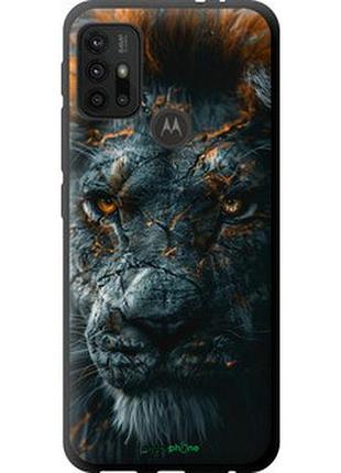Чехол на motorola moto g10 пламенный лев "6153b-2319-2448"