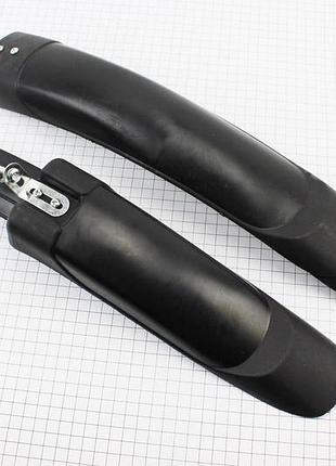 Крылья пластмассовые 24-26" mtb раздвижные, чёрные