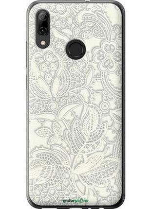 Чехол на huawei p smart 2019 белое кружево "4383t-1634-2448"