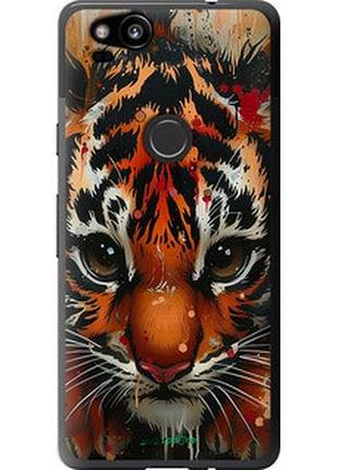 Чехол на google pixel 2 mini tiger "6052t-1075-2448"