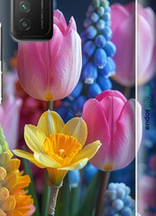 Чохол на xiaomi poco m3 весняні квіти "6058m-2200-2448"
