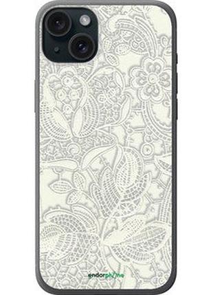 Чохол на iphone 15 plus біле мереживо "4383u-3097-2448"