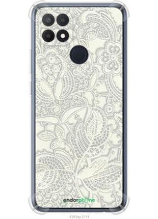 Чохол на oppo a15s біле мереживо "4383sp-2527-2448"