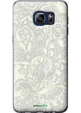 Чехол на samsung galaxy s6 edge plus g928 белое кружево "4383u-189-2448"