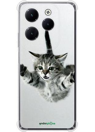 Чехол на infinix hot 40 pro летящий котёнок "2322sp-3736-2448"