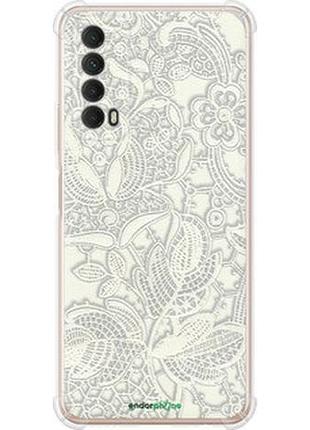 Чехол на huawei p smart 2021 белое кружево "4383sp-2100-2448"