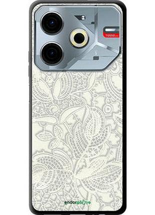 Чехол на tecno pova 6 neo белое кружево "4383b-3753-2448"
