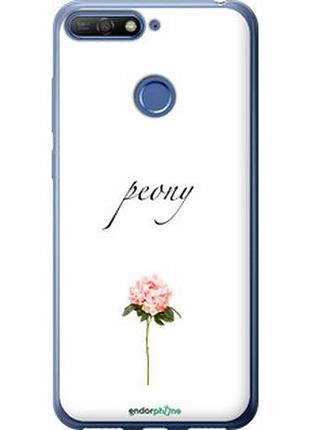 Чехол на huawei y6 prime 2018 пион "4366u-1441-2448"