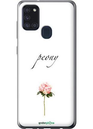 Чехол на samsung galaxy a21s a217f пион "4366t-1943-2448"