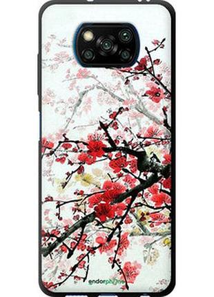 Чохол на xiaomi poco x3 квітучий кущ "831b-2073-2448"