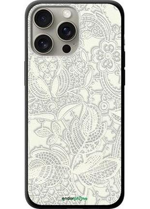 Чехол на iphone 15 pro max белое кружево "4383b-3098-2448"