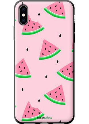 Чехол на iphone xs max розовый арбуз "4314b-1557-2448"