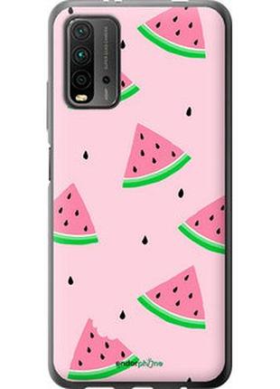 Чехол на xiaomi redmi 9t розовый арбуз "4314t-2257-2448"