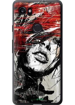 Чехол на google pixel 2 xl лицо девушки "1162t-1643-2448"