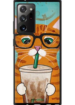 Чехол на samsung galaxy note 20 ultra зеленоглазый кот в очках "4054b-2051-2448"