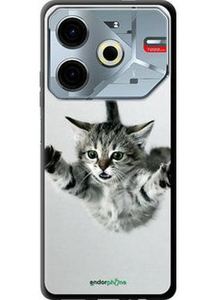Чехол на tecno pova 6 neo летящий котёнок "2322b-3753-2448"
