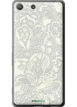 Чехол на sony xperia m5 e5633 белое кружево "4383u-217-2448"