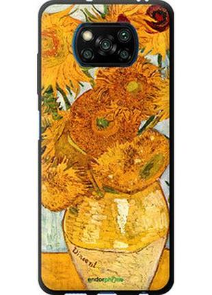 Чехол на xiaomi poco x3 pro винсент ван гог. подсолнухи "162b-2938-2448"