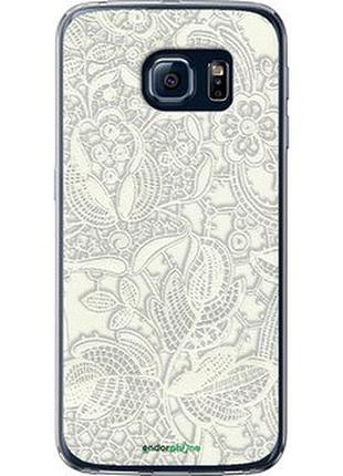 Чехол на samsung galaxy s6 g920 белое кружево "4383t-80-2448"