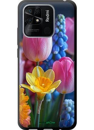 Чохол на xiaomi redmi 10c весняні квіти "6058b-2591-2448"