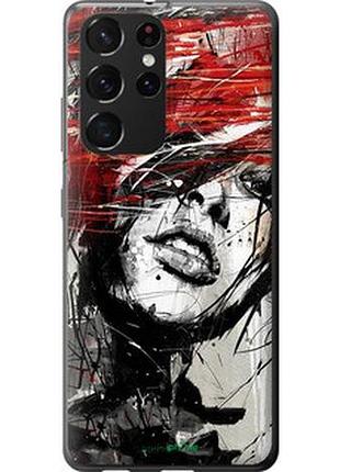 Чехол на samsung galaxy s21 ultra (5g) лицо девушки "1162t-2116-2448"