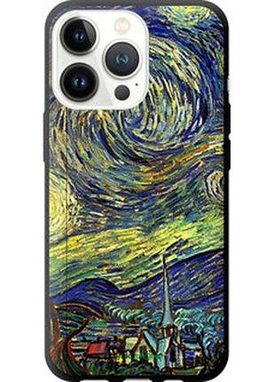 Чехол на iphone 13 pro винсент ван гог. звёздная ночь "163b-2372-2448"