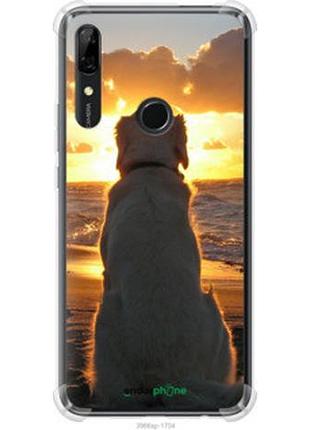 Чехол на huawei y9 prime 2019 закат и собака "3966sp-1736-2448"